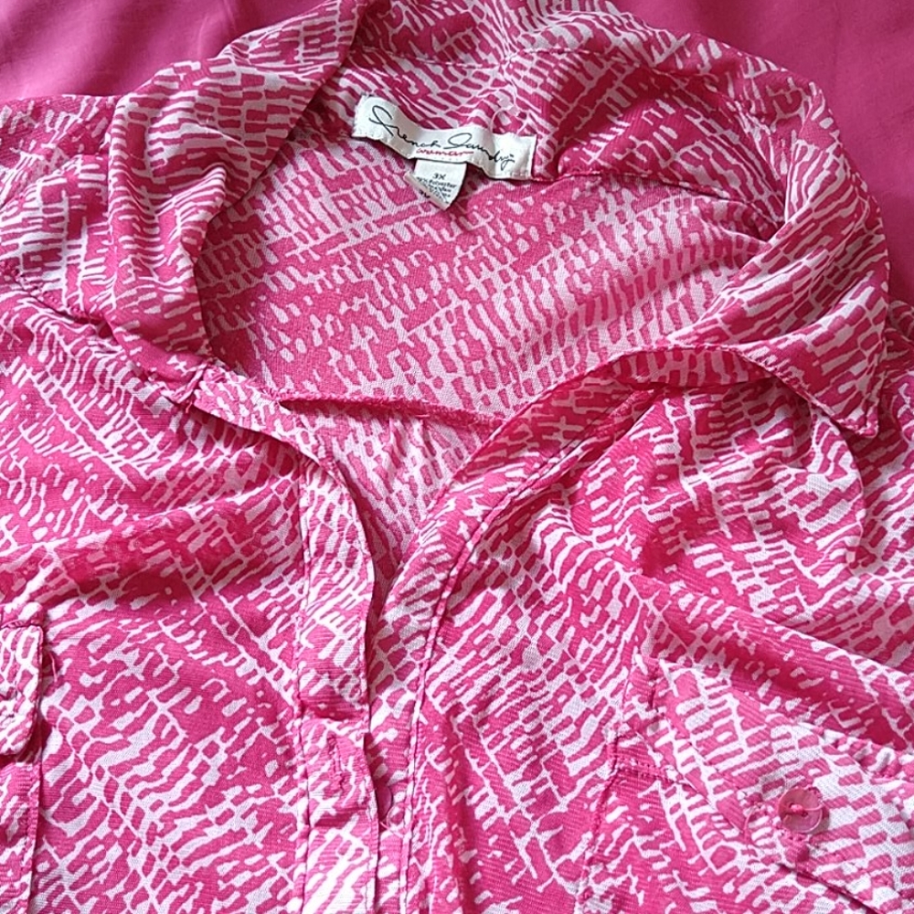 Pink and white Blouse